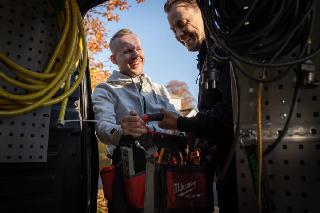 Pumpinstallation i pannrum utförd av Herman Pump